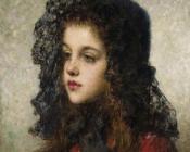 Little Girl with Veil - 阿列克谢·阿列维奇·哈拉莫夫